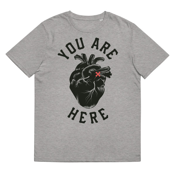YOU ARE HERE / Unisex organic cotton / Clear / Front / +3 colours