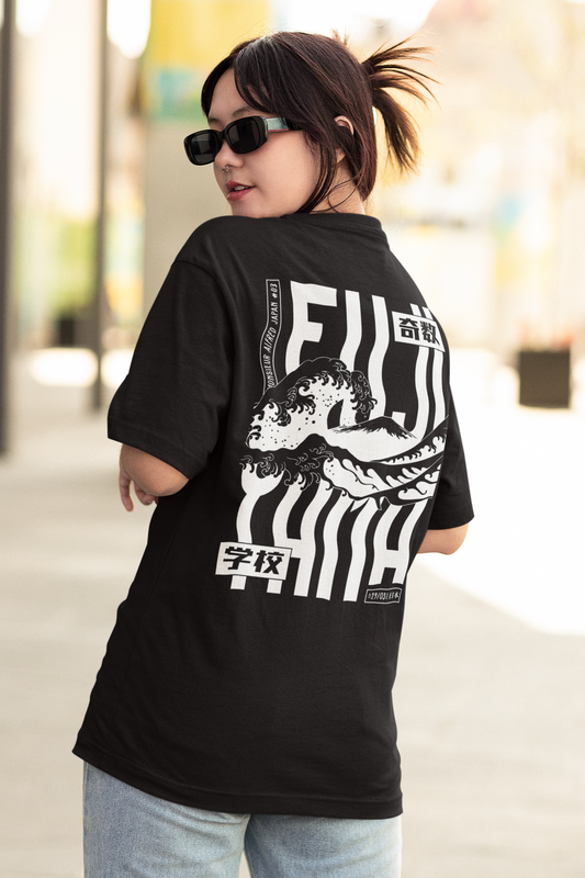 Nami To Fuji tee - Back Impact