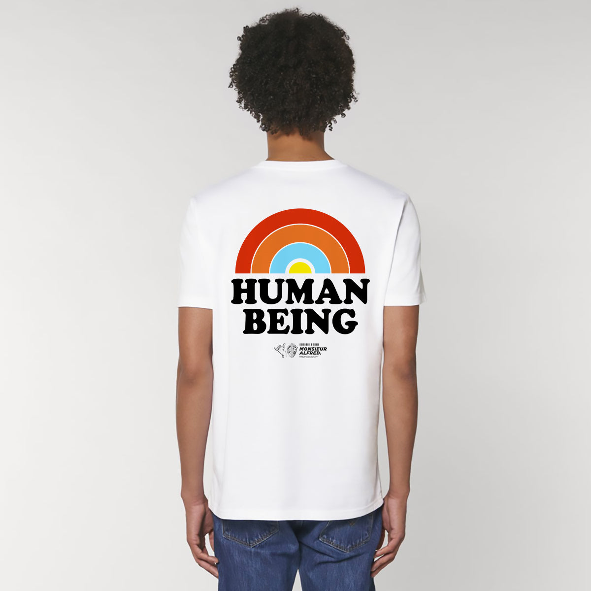 HUMAN BEING / Coton biologique unisexe / Blanc