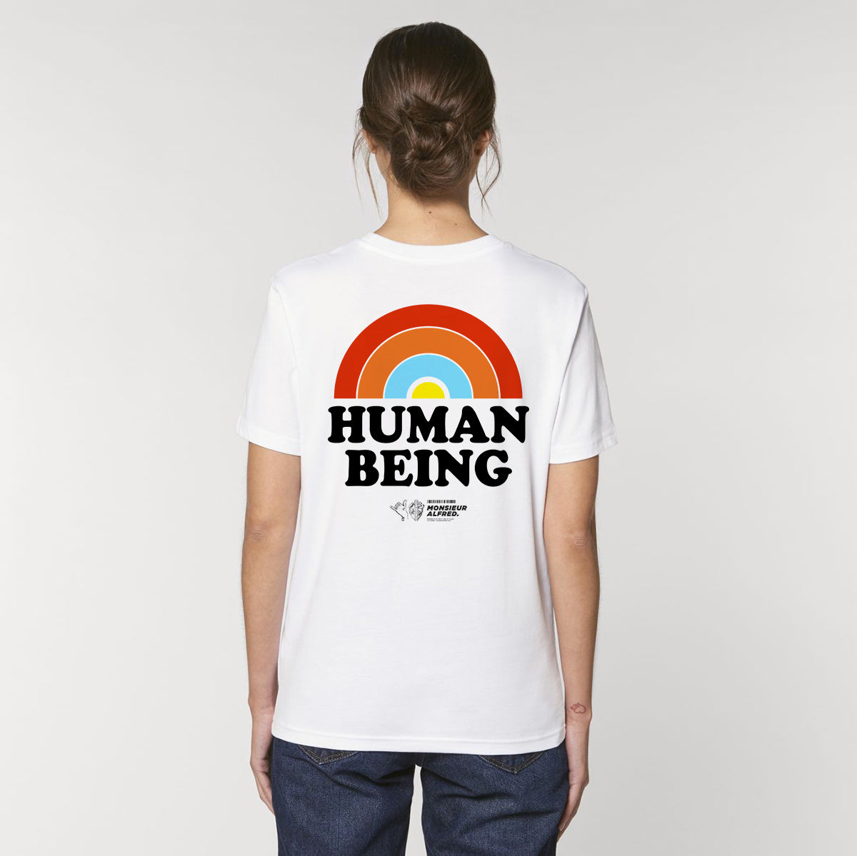 HUMAN BEING / Coton biologique unisexe / Blanc