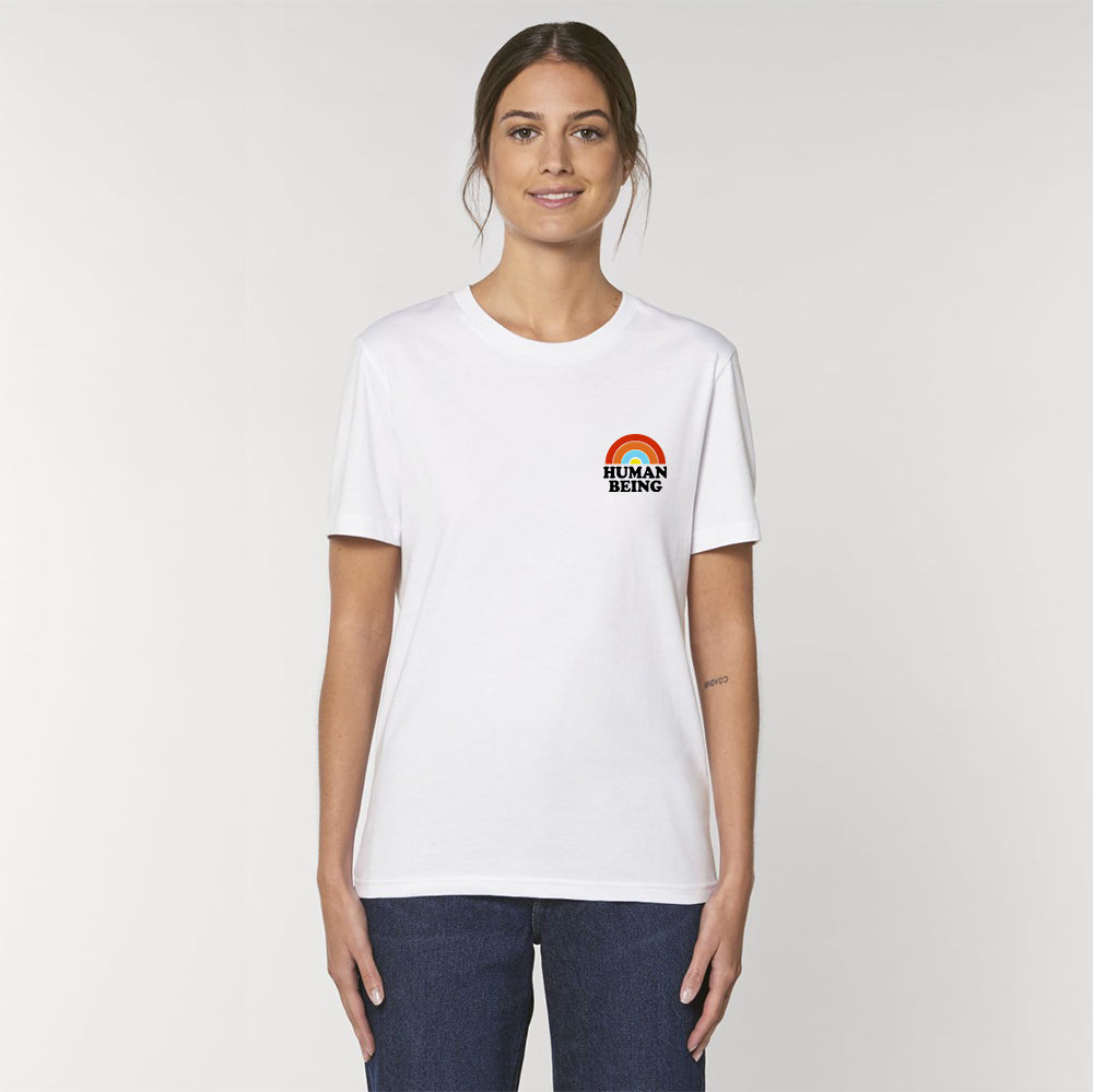 HUMAN BEING / Coton biologique unisexe / Blanc