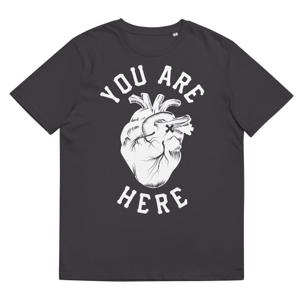 YOU ARE HERE / Unisex organic cotton / Dark / Front / +2 colours