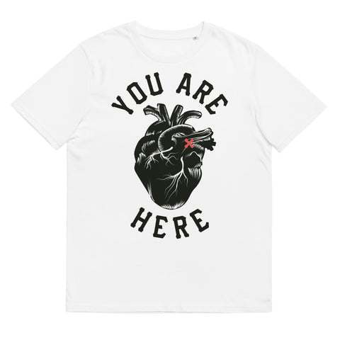 YOU ARE HERE / Unisex organic cotton / Clear / Front / +3 colours